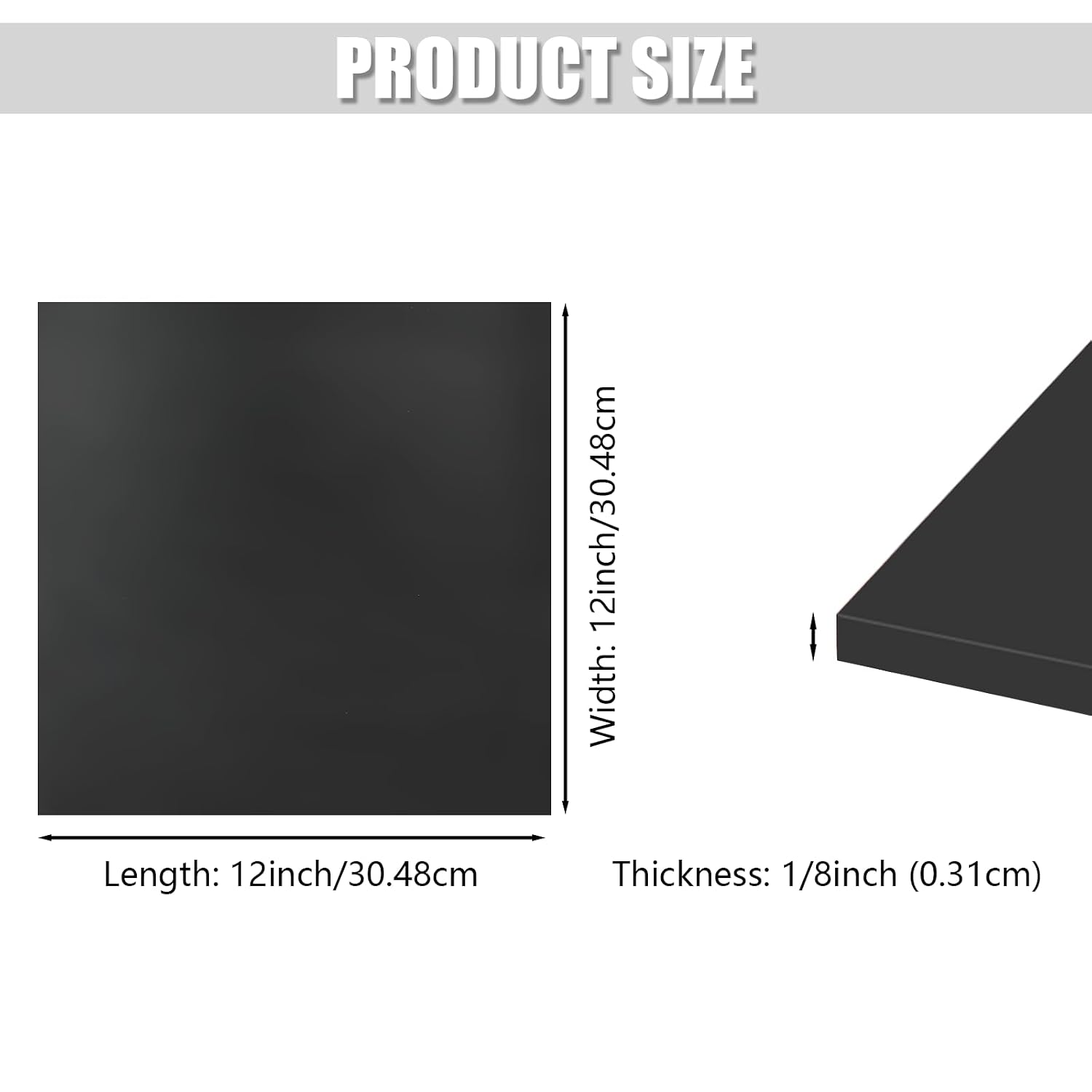 9" x 12" x 1/16" Adhensive Black Silicone Rubber Sheet, 60A Silicone Mat - Image 3