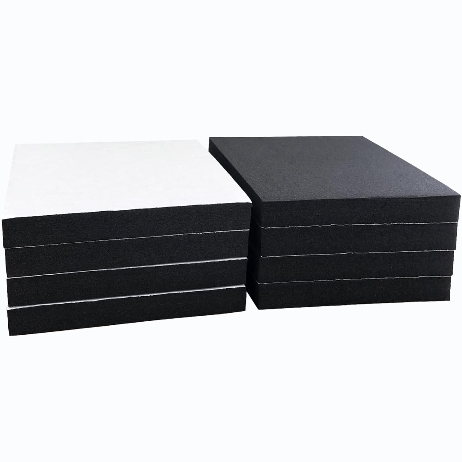 8 Pcs Black Adhesive Foam Pads Closed Cell Foam Sheets 1/2" Thick X 4" X 4"