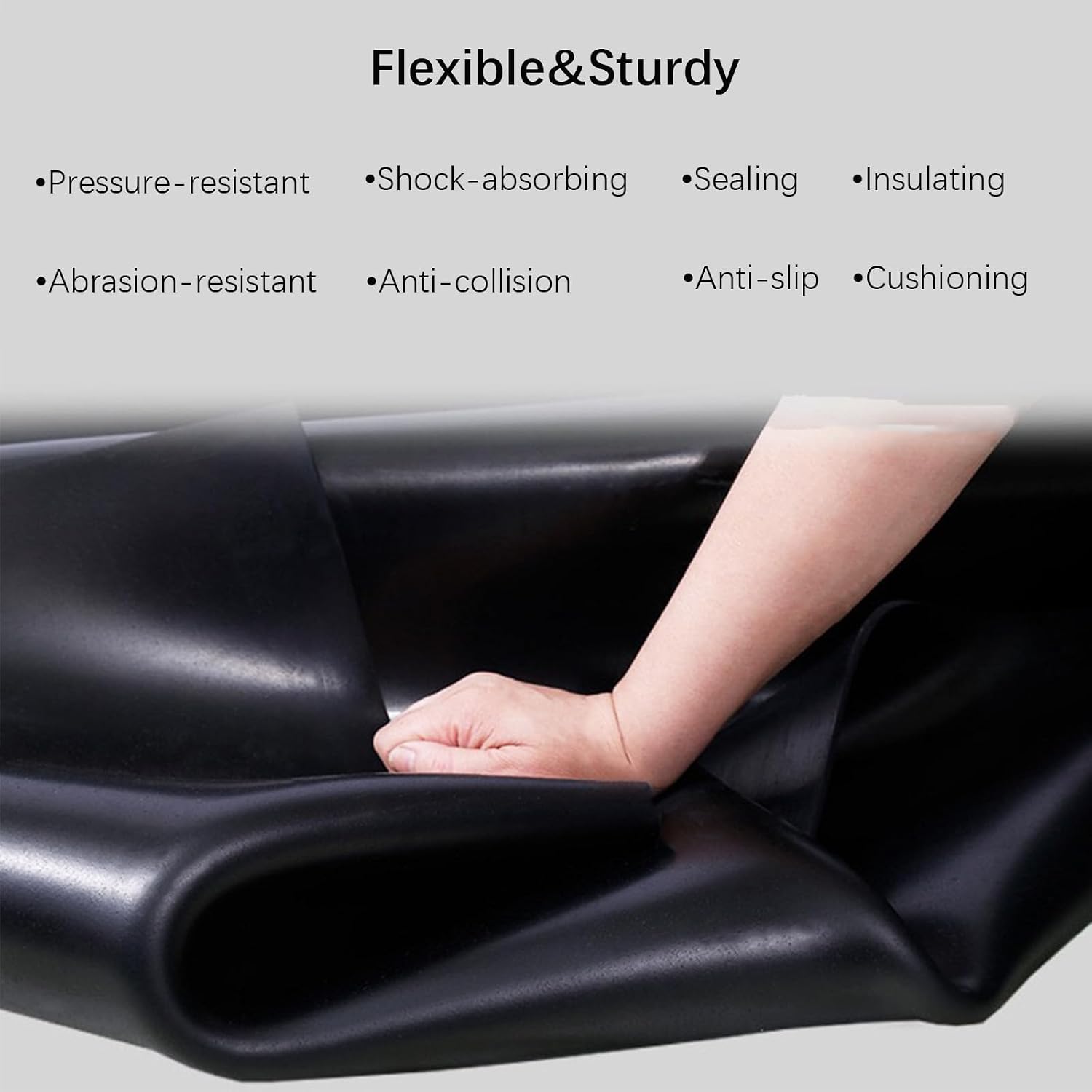 Solid Rubber Sheet Pad 1/8 (.125)" Thick X 12" Wide X 12" Long - Image 4