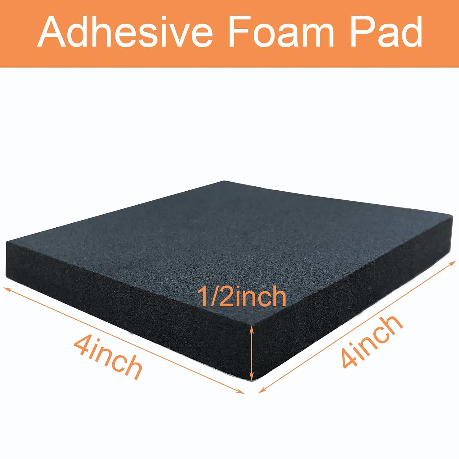 8 Pcs Black Adhesive Foam Pads Closed Cell Foam Sheets 1/2" Thick X 4" X 4" - Image 4