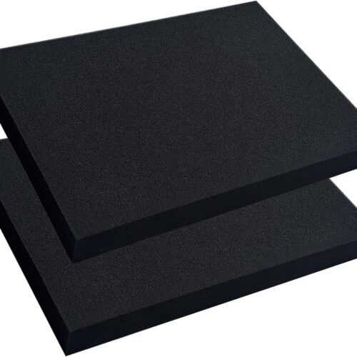 6 PCS 16" x 12" x 1" Polyurethane Foam Sheets Black Cushion Foam Panels