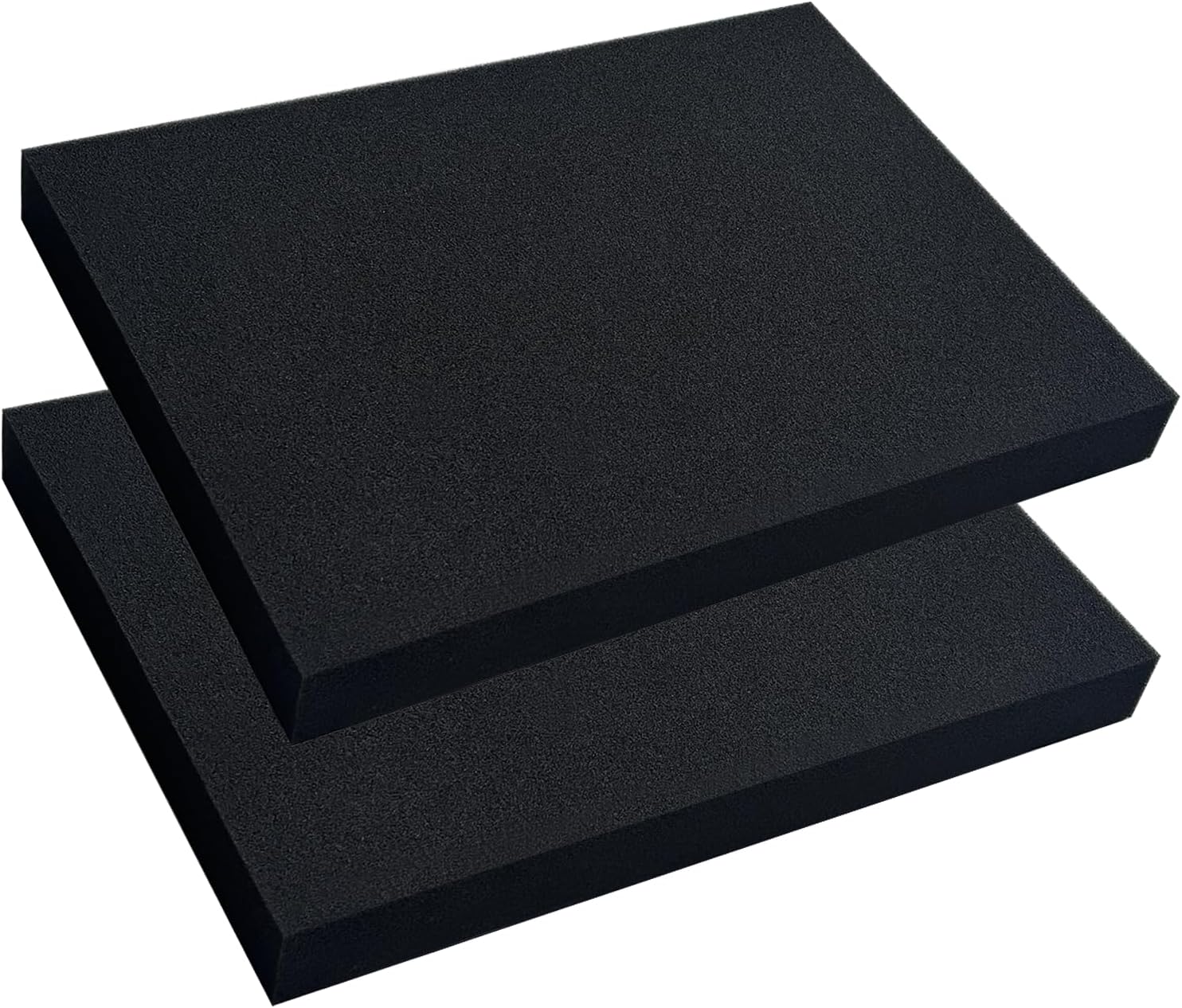 6 PCS 16" x 12" x 1" Polyurethane Foam Sheets Black Cushion Foam Panels