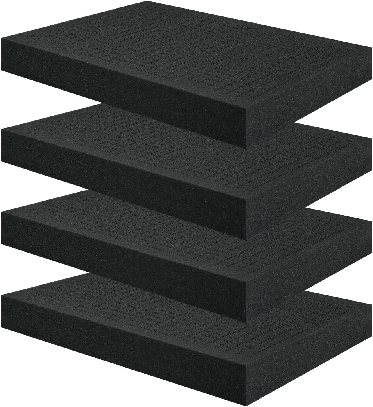 6 PCS 16" x 12" x 1" Polyurethane Foam Sheets Black Cushion Foam Panels - Image 3