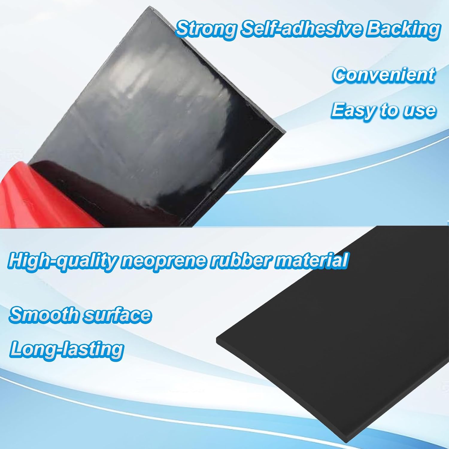 Adhesive Neoprene Rubber Strips 3" Wide x 1/8" Thick x 10' Long for Gaskets - Image 4