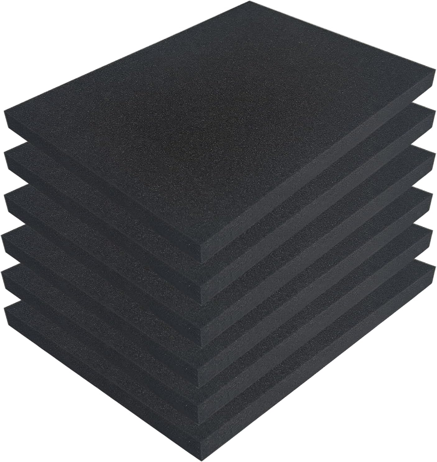 6 PCS 16" x 12" x 1" Polyurethane Foam Sheets Black Cushion Foam Panels - Image 4